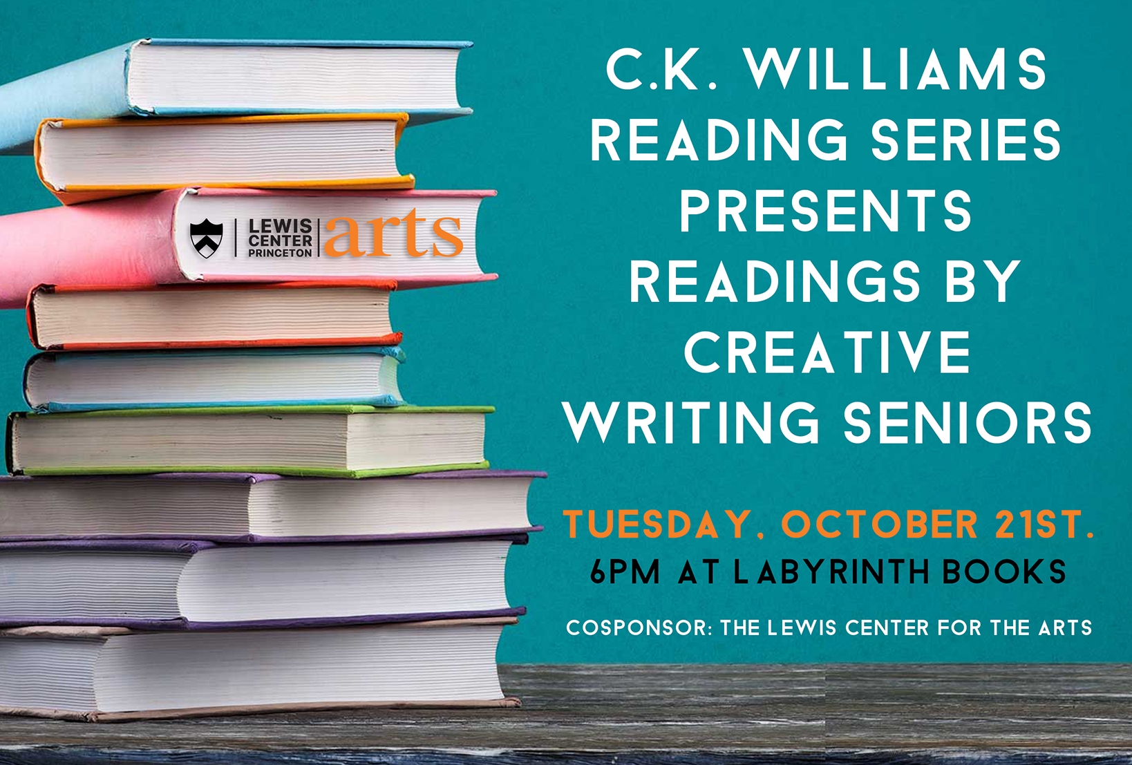 Cwc Reads A Book The C. K. Williams Reading Series presents readings by Creative Writing ...