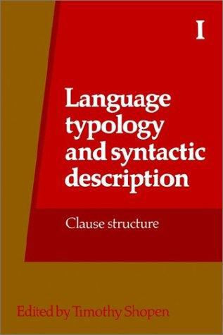 古書IDIOMATIC AND SYNTACTIC ENGLISH DIC’RY Language Typology and Syntactic Description - Labyrinth Books