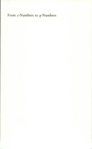Q Numbers Examples From C-Numbers to Q-Numbers - Labyrinth Books