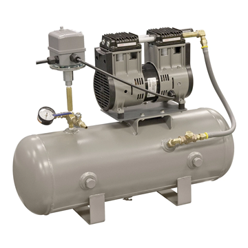 8150B-30 Welch Oil-Free WOB-L® Dry Industrial Vacuum Pump System with Tank 115Volts