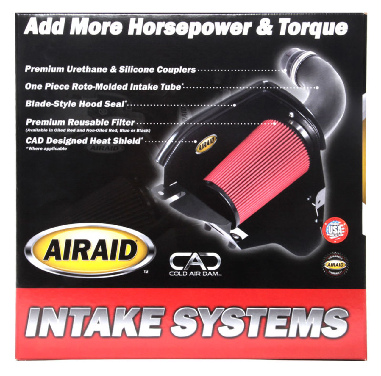 Airaid 200-146 03-07 Hummer H2 SUT 6.0L CAD Intake System w/ Tube  (Oiled Red Media) CSPRacing
