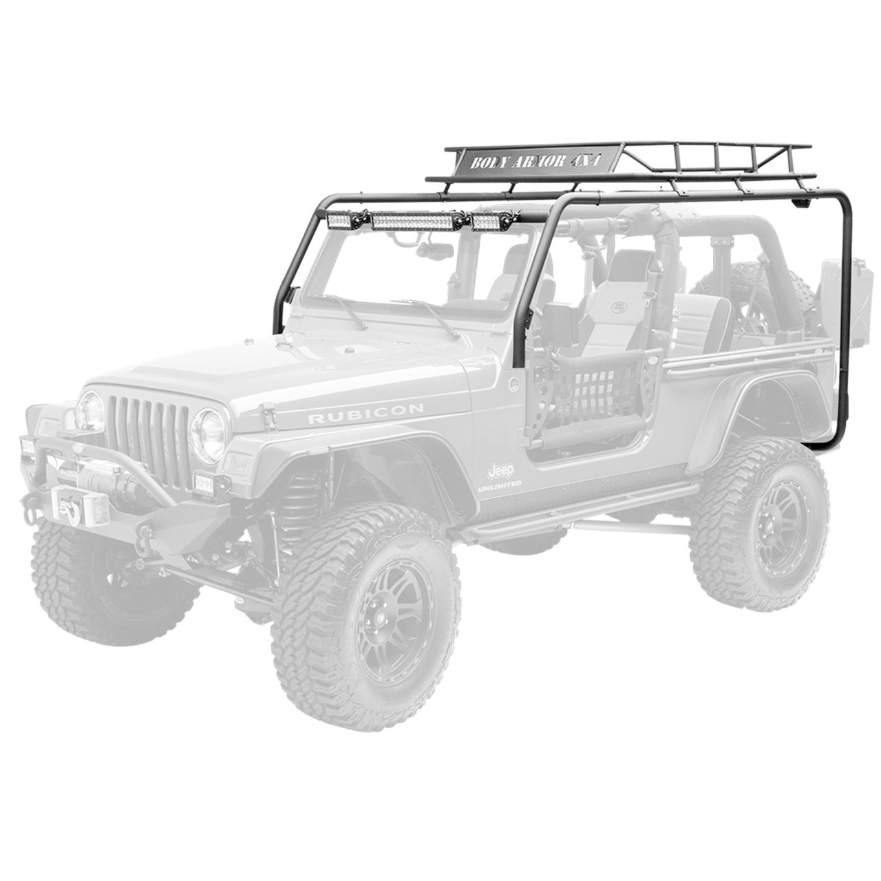 Body Armor 4x4 TJ-6125-2 - 97-06 Jeep Wrangler TJ Cargo Roof Rack Box 2 Of  2 - CSPRacing