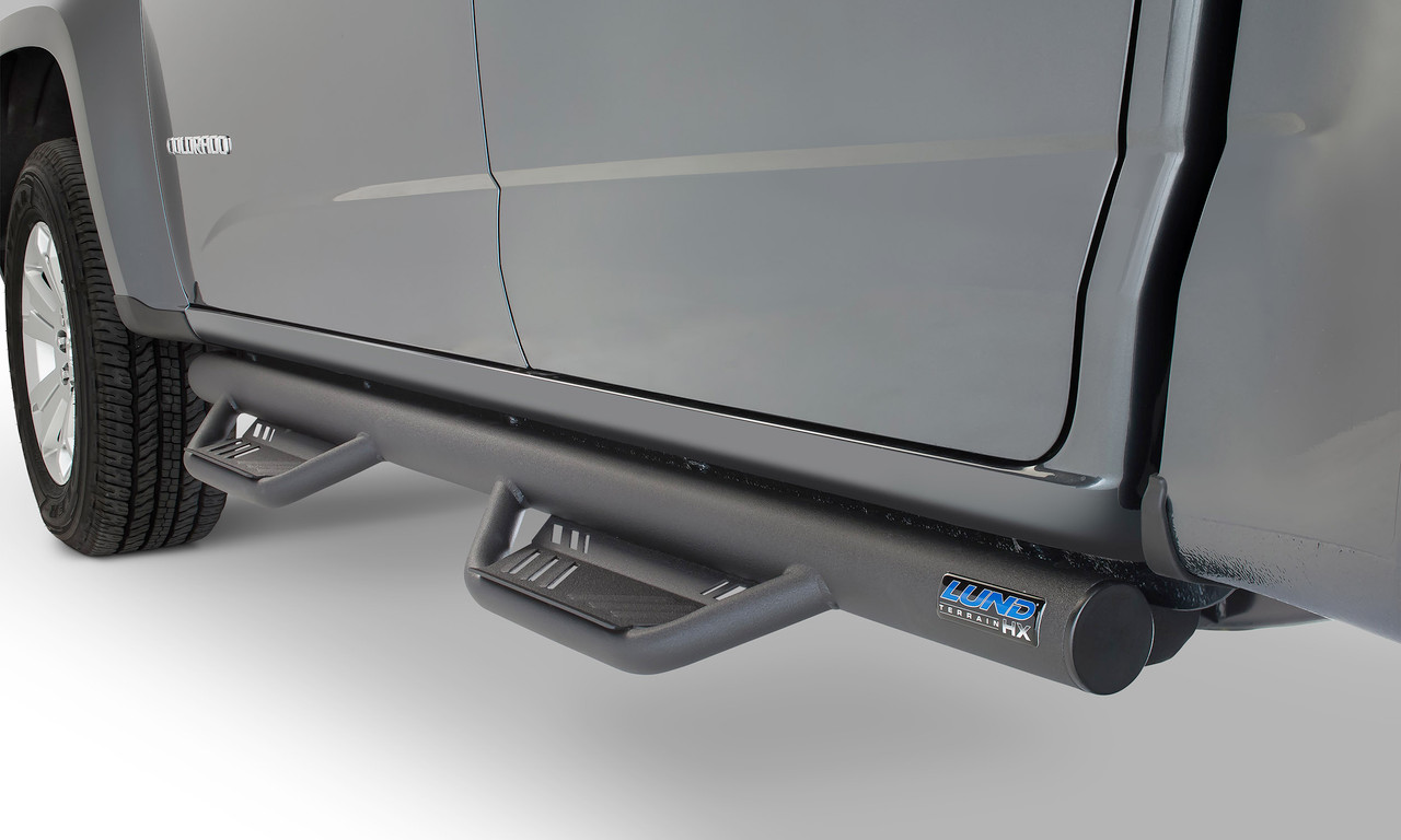 Lund 34641334 - 09-15 Dodge Ram 1500 Quad Cab (Built Before 7/1/15) Terrain  HX Step Nerf Bars - Black