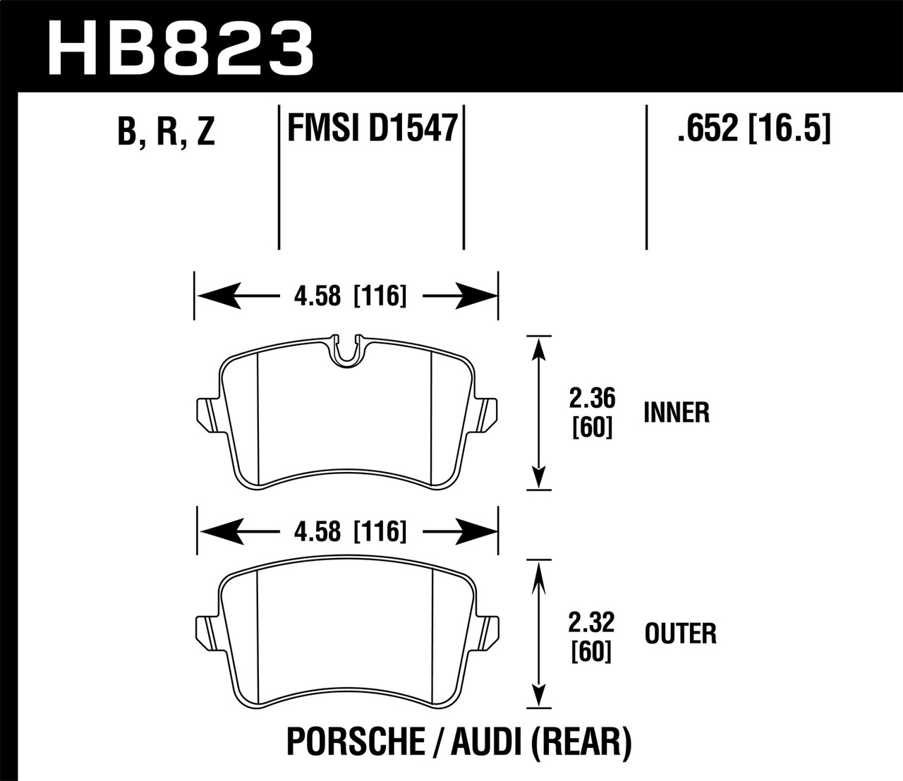 Hawk HB823Z.652 - 13-17 Audi S6/S7/S8 / 12-17 Audi A6 Quattro/A7