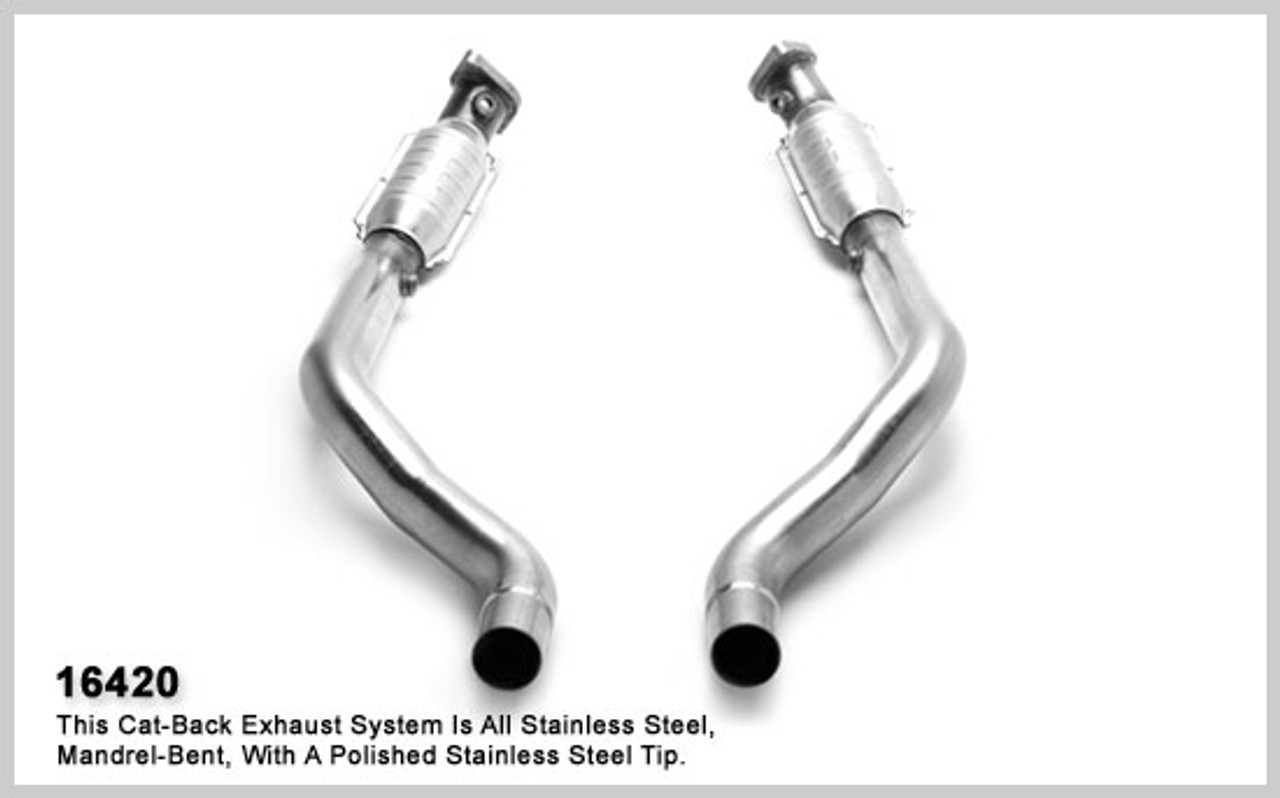 Magnaflow Mid Pipes w/ High Flow Catalytic Converters - 2005+ Charger,  Magnum, 300C (6.1L Hemi) - 16420