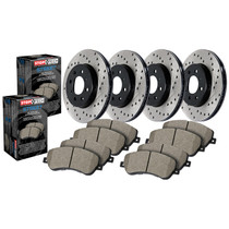 StopTech 936.34172 - Street Axle Pack Drilled Front & Rear Brake Kit