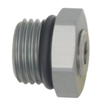 Deatschwerks 6-02-0730 - 6AN ORB Male Plug Fitting with 1/8in NPT Gauge Port - Anodized DW Titanium
