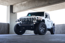 DV8 Offroad FBJL-07 - 18-23 Jeep Wrangler JL / 20-23 Jeep Gladiator JT FS-7 Mid-Width Winch Front Bumper