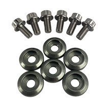 BLOX Racing BXAC-00311-GM - Racing New Fender Washers Kit M6 12pt - 6pc Large Diameter Gun Metal