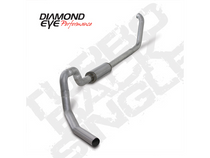 Diamond Eye K4331A - Turbo Back Exhaust 00-03.5 F550 Rollover 4 Inch Single In/Out Pass With Muffler Aluminized