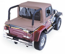 Rampage 993017 - 1992-1995 Jeep Wrangler(YJ) Cab Soft Top And Tonneau Cover - Spice Denim