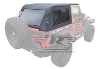 Rampage 109935 - Products  Frameless Trail Top Only for 2007-2018 Jeep Wrangler JK 2-Door, Black Diamond