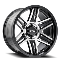 ION Wheels 147-2183BM19 - Cast Aluminum Wheels 147 BM 20x10 Machined Black 6 On 139.7 Bolt Pattern -19 Offset