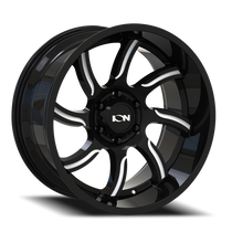 ION Wheels 151-2136M19 - Cast Aluminum Wheels 151 20x10 Milled Gloss Black 6 On 135 Bolt Pattern -19 Offset
