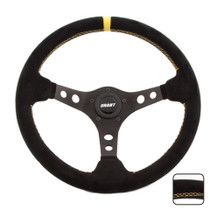 Grant 1080 - 13in Yellow Stripe Race Steering Wheel Suede