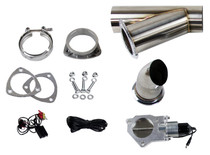 Granatelli Motorsports 307522 - Granatelli 2.25in Stainless Steel Electronic Exhaust Cutout