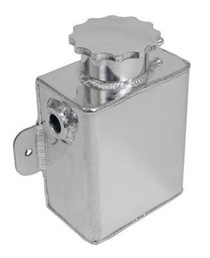 Granatelli Motorsports 500300 - Granatelli 1.25qt 3/8in NPT In 1/2in NPT Out 3inx4.5inx7in Alum Rectangular Coolant Tank- Polished