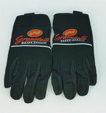 Granatelli Motorsports 706531 - Granatelli Large Mechanics Work Gloves - Black w/Touch Screen Finger Tips & Granatelli Logo