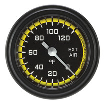 Classic Instruments AX199YBLF - Autocross Yellow 2 1/8" Outside Air Temp. Gauge