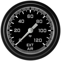 Classic Instruments AX399GBLF - Autocross Gray 2 5/8" Outside Air Temp. Gauge