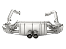 Akrapovic S-PO981SO2-HT - 16-16 Porsche Boxster Spyder / Cayman GT4 (981) Slip-On Line (Titanium) w/ Titanium Tips