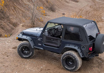 Rampage 106535 - 97-06 Jeep Wrangler TJ Frameless Trail Soft Top Kit - Black Diamond