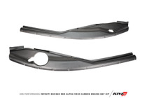 AMS ALP.29.06.0001-1 - Infiniti Q50 & Q60 Red Alpha Matte Carbon Fender Side Trim Set - Q50