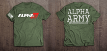 AMS C6003-XL - Women's Alpha Army Olive Green T-Shirt - XL
