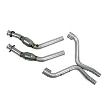BBK 1814 - 11-14 Mustang 3.7 V6 High Flow X Pipe With Catalytic Converters - 2-1/2