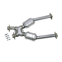 BBK 1638 - 96-04 Mustang 4.6 GT / Cobra Short Mid X Pipe w Catalytic Converters 2-1/2 For Long Tube Headers