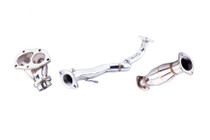 XFORCE ES-EV8-KITB - Mitsubishi Evolution 7,8,9 3" Stainless Steel Dump Pipe and High Flow Metallic Cat; Exhaust Manifold Down Pipe