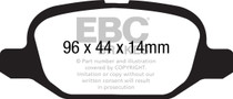 EBC DP21880 - 11+ Fiat 500 1.4 (ATE Calipers) Greenstuff Rear Brake Pads