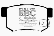 EBC DP21193/2 - 10-12 Acura RDX 2.3 Turbo Greenstuff Rear Brake Pads