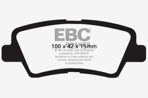 EBC UD1544 - 12+ Hyundai Accent 1.6 Ultimax2 Rear Brake Pads
