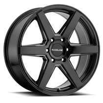 Raceline 156B-88062+35 - 156B Surge 18x8in / 6x120 BP / 35mm Offset / 67.1mm Bore - Black & Milled Wheel