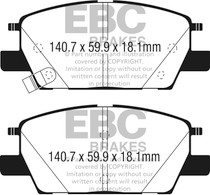 EBC UD1913 - 2016+ Chevrolet Malibu 1.5L Turbo (Elec PB) Ultimax2 Front Brake Pads