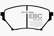 EBC DP41452R - 01-03 Mazda Miata MX5 1.8 (Sports Suspension) Yellowstuff Front Brake Pads