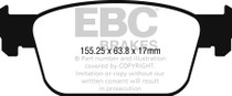 EBC DP32273C - 2017+ Audi A4 2.0L Turbo (B9) Redstuff Front Brake Pads