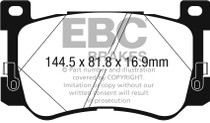 EBC DP23076 - 2017+ Genesis G90 5.0L Greenstuff Front Brake Pads