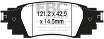 EBC DP43080R - 2016+ Lexus RX350 3.5L Yellowstuff Rear Brake Pads
