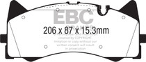 EBC DP52298NDX - 2015+ Mercedes-Benz C63 Amg (W205) 4.0L Twin Turbo Bluestuff Front Brake Pads