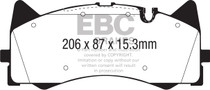 EBC DP42298R - 2015+ Mercedes-Benz C63 AMG (W205) 4.0L Twin Turbo Yellowstuff Front Brake Pads