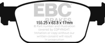 EBC DP42273R - 2017+ Audi A4 2.0L Turbo (B9) Yellowstuff Front Brake Pads