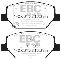 EBC DP43065R - 2018+ Chevrolet Equinox 1.5L Turbo (J17) Yellowstuff Front Brake Pads