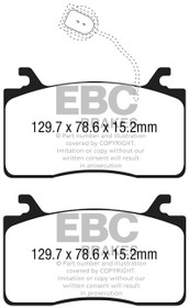 EBC UD2052 - 17-18 Alfa Romeo Giulia Ultimax OEM Replacement Front Brake Pads