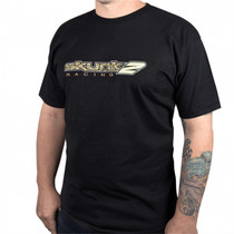 Skunk2 735-99-1804 - Camo T-Shirt; Black w/ Logo Front/Race Track Logo w/Support Our Troops Back; 100 Percent Cotton; 2X-Large;