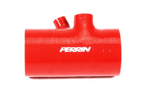 Perrin PSP-INT-426RD - 2022+ Subaru WRX Red 3in Turbo Inlet Hose w/ Nozzle (Short)