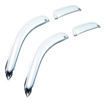 Auto Ventshade (AVS) 684515 - 07-13 Chevy Avalanche Ventvisor Outside Mount Front & Rear Window Deflectors 4pc - Chrome