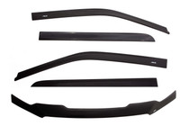 Auto Ventshade (AVS) 56037032 - 05-18 Nissan Frontier Crew Cab Ventvisor & Aeroskin Deflector Combo Kit - Matte Black