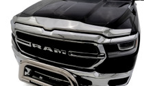 Auto Ventshade (AVS) 622163 - 2019 Dodge RAM 1500 Aeroskin Low Profile Acrylic Hood Shield - Chrome